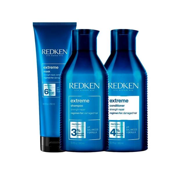 Imagem de Kit Redken Extreme - Shampoo 300ml + Condicionador 300ml + Máscara 250ml