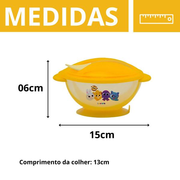 Imagem de Kit Refeição Bowl C/ Tampa E Talher Bolofofos - 300ml - Zoop