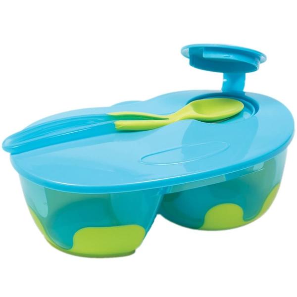 Kit refeicao com divisoria azul buba Imagem de Kit refeicao com divisoria azul buba