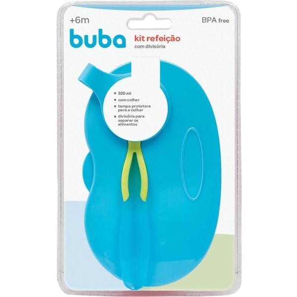 Kit refeicao com divisoria azul buba Imagem de Kit refeicao com divisoria azul buba