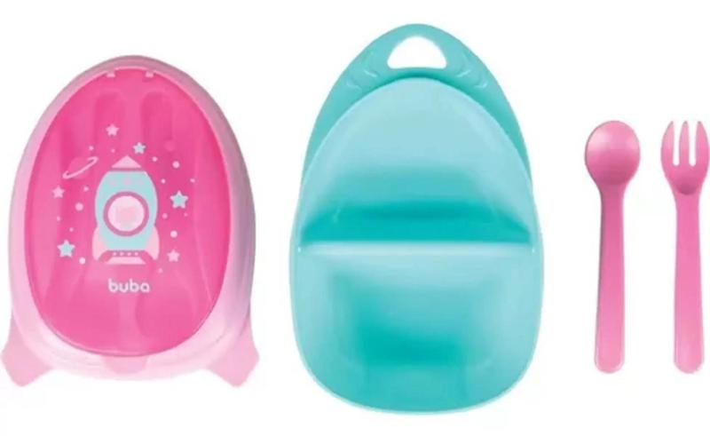 Kit refeição foguete com talher - Buba Imagem de Kit refeição foguete com talher
