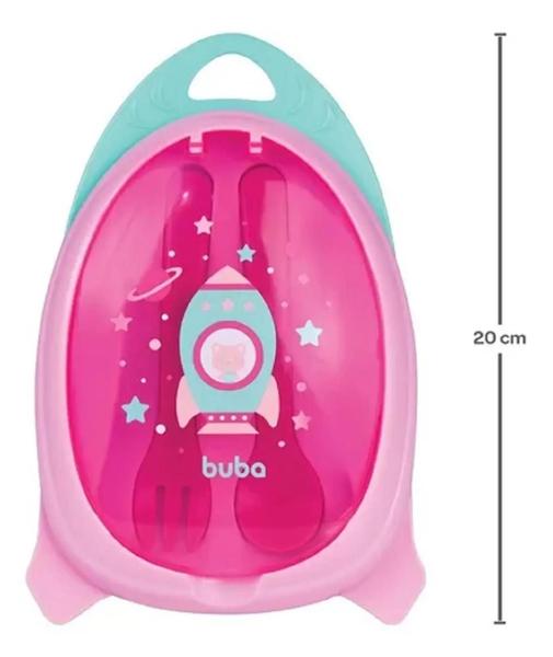 Kit refeição foguete com talher - Buba Imagem de Kit refeição foguete com talher