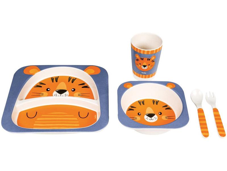 Kit Refeição Infantil Buba Tigrinho 5 Peças - Laranja Imagem de Kit Refeição Infantil Buba Tigrinho 5 Peças