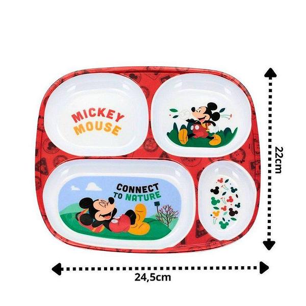 Kit Refeição Infantil Mickey Disney 4 Peças Pratos, Bandeja e Copo Com Canudo - Tuut - Yangzi Imagem de Kit Refeição Infantil Mickey Disney 4 Peças Pratos, Bandeja e Copo Com Canudo - Tuut