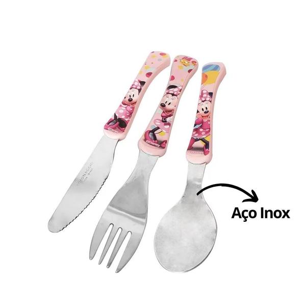 Kit Refeição Infantil Minnie 7 Peças Melamina Prato, Tigela, Copo, Lugar Americano e Talheres - Tuut - Yangzi Imagem de Kit Refeição Infantil Minnie 7 Peças Melamina Prato, Tigela, Copo, Lugar Americano e Talheres - Tuut