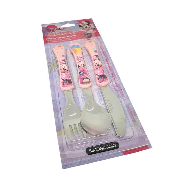 Kit Refeição Infantil Minnie 7 Peças Pratos, Tigela, Copo Melamina e Talheres Inox - Tuut - Yangzi Imagem de Kit Refeição Infantil Minnie 7 Peças Pratos, Tigela, Copo Melamina e Talheres Inox - Tuut