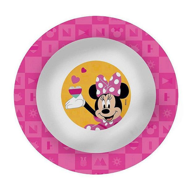 Imagem de Kit Refeição Infantil Minnie Disney 4 Peças Prato Divisória, Tigela e Copo Shakeira - Tuut