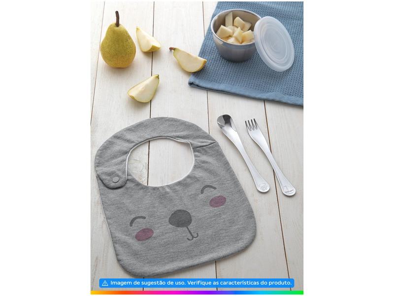Kit Refeição Infantil Tramontina Le Petit 4 peças Coala e Barquinho Cinza Imagem de Kit Refeição Infantil Tramontina Le Petit 4 peças Coala e Barquinho Cinza