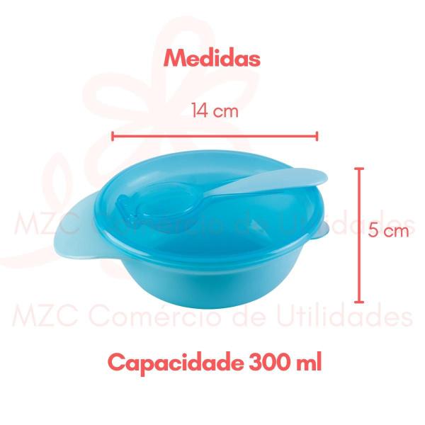 Imagem de Kit Refeição Tigela Bowl Infantil Hora Do Lanche Bebês Azul