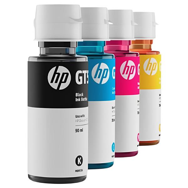 Imagem de Kit Refil 4 Garrafas de Tinta HP Gt52 Gt53 Original Gt5810