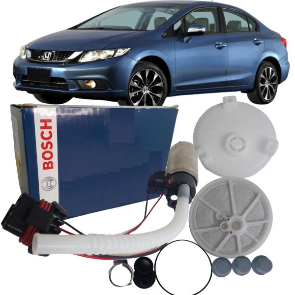 Imagem de Kit refil bomba de combustível honda civic crv 2.0 16v flexone 2013 a 2016 bosch