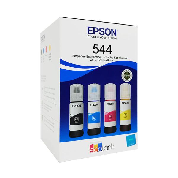 Imagem de Kit Refil de Tinta Epson 544, Preto/Magenta/Ciano/Amarelo, 65ml - T544520-4P