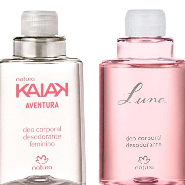 Imagem de Kit Refil Deo Corporal Kaiak Aventura Feminino + Luna 100ml - Natura