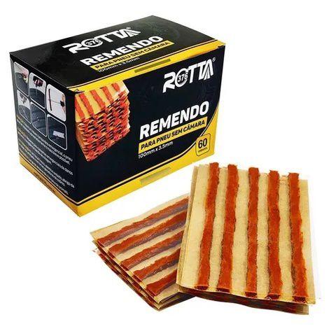 Imagem de Kit Refil Remendo com 9 Caixas Para Pneu Sem Câmara Macarrão 540 Unidades Rotta