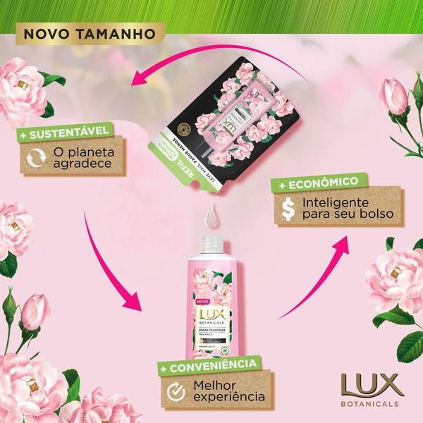 Imagem de Kit Refil Sabonete Líquido Lux Botanicals Essências do Brasil Buquê de Jasmin 400ml + Refil Sabonete Líquido Lux Botanicals Essências do Brasil Rosas 