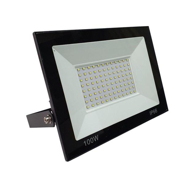 Imagem de Kit Refletor LED 100w IP67 e Sensor de Presença Inteligente Externo