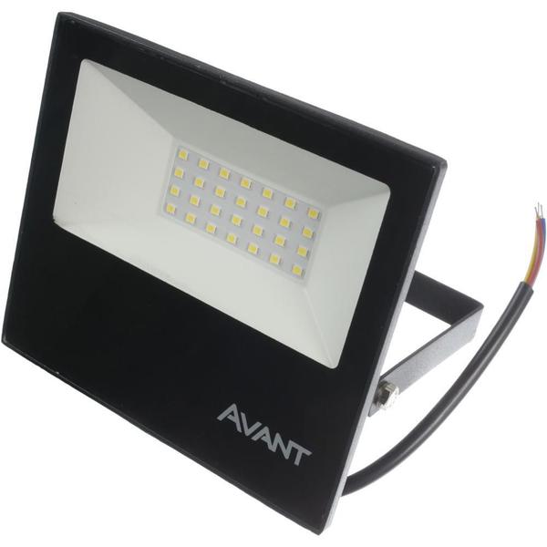 Kit Refletor Led Slim 30w Branco Bivolt Avant C/3un Imagem de Kit Refletor Led Slim 30w Branco Bivolt Avant C/3un