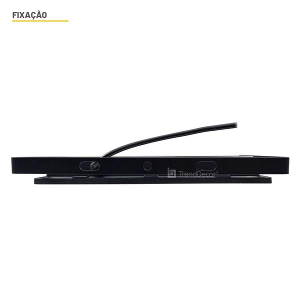 Kit Refletor LED Taschibra TR 200 Preto + Sensor de Movimento com Fotocélula Qualitronix QA26M Imagem de Kit Refletor LED Taschibra TR 200 Preto + Sensor de Movimento com Fotocélula Qualitronix QA26M