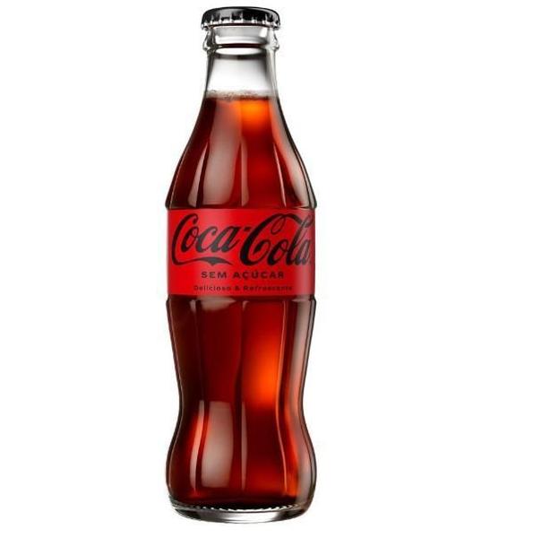 Imagem de Kit Refrigerante Coca Cola Zero Garrafa Vidro 250Ml Com 6Un