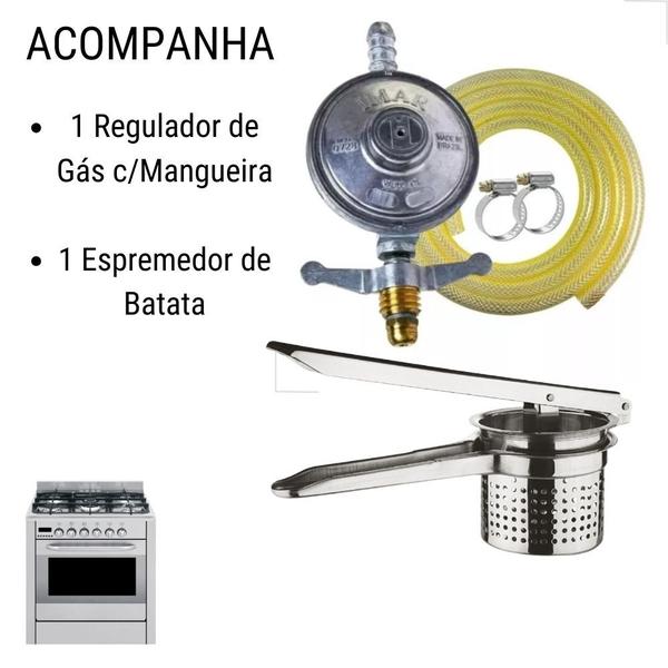 Imagem de Kit Registro de Gás c/Mangueira + Espremedor de Batata