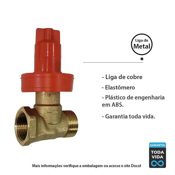 Imagem de Kit Registro Pressão 3/4 + Acabamento Pertutti Docolbase Docol