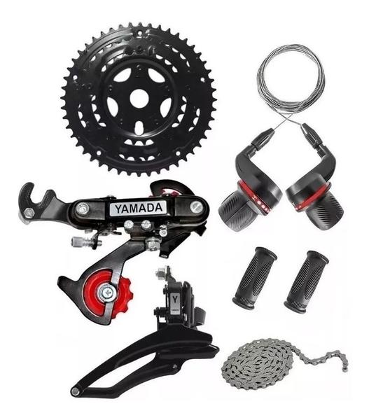 Imagem de Kit Relação 21 Marchas Bicicleta Coroa Grip 21v Yamada Bike