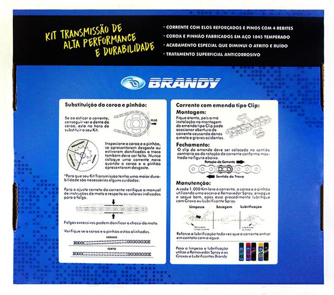 Imagem de Kit Relação Brandy 1045 C100 Biz até 2005