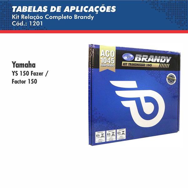 Imagem de Kit Relação Brandy 1045 YS 150 Fazer / Factor 150