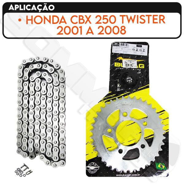 Imagem de Kit Relação Cbx 250 Twister 01 A 08 Com Retentor Durag+Kmc