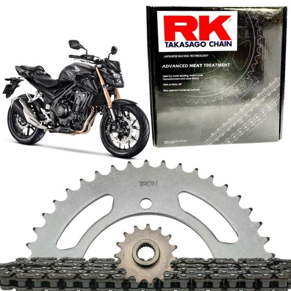 Imagem de Kit Relação Com Retentor Rk Original Cb 500 F X 2020 2021 2022 2023 2024