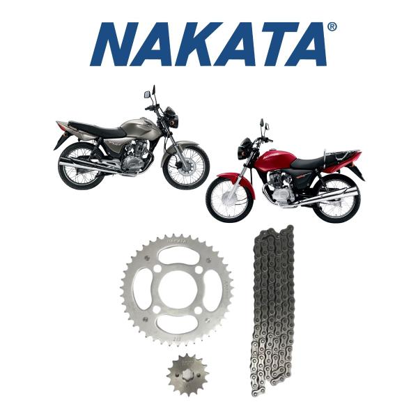 Imagem de Kit Relação Completo Honda CG 150 KS 2004A 2008 Nakata