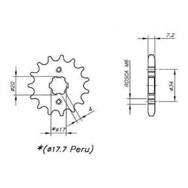 Imagem de Kit Relação Coroa E Pinhão Honda Cg125 1983 A 1988 Vaz