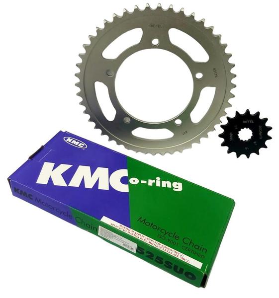 Imagem de Kit Relação DL V-Strom 650 07-16 Riffel + Kmc C/ Retentor