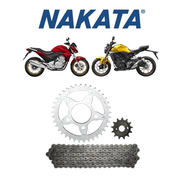 Kit Relação Honda CB300 R 2009 A 2015 Nakata Imagem de Kit Relação Honda CB300 R 2009 A 2015 Nakata