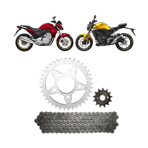 Kit Relação Honda CB300 R 2009 A 2015 Nakata Imagem de Kit Relação Honda CB300 R 2009 A 2015 Nakata