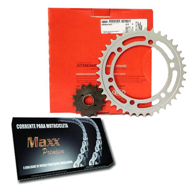 Imagem de Kit Relação Honda Cbr 250 R Todas Vaz + Maxx Sem Retentor