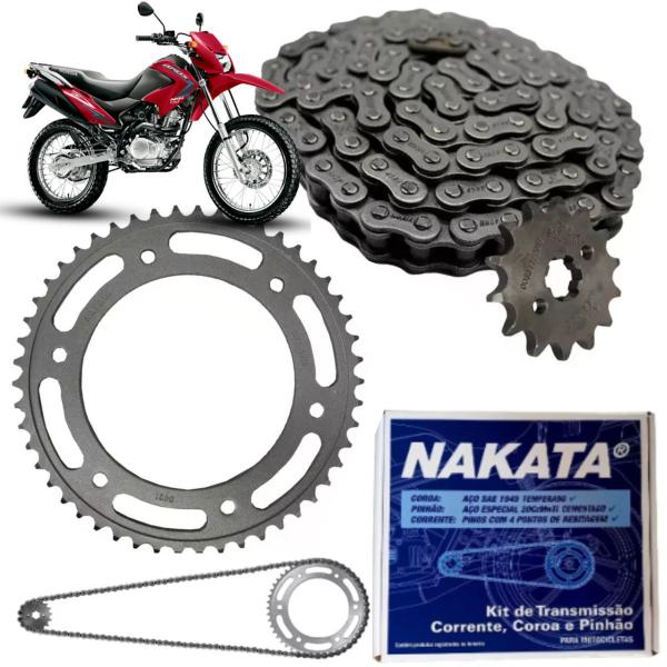 Imagem de Kit Relação Honda Nxr Bros 150 2005 a 2015 Original Nakata