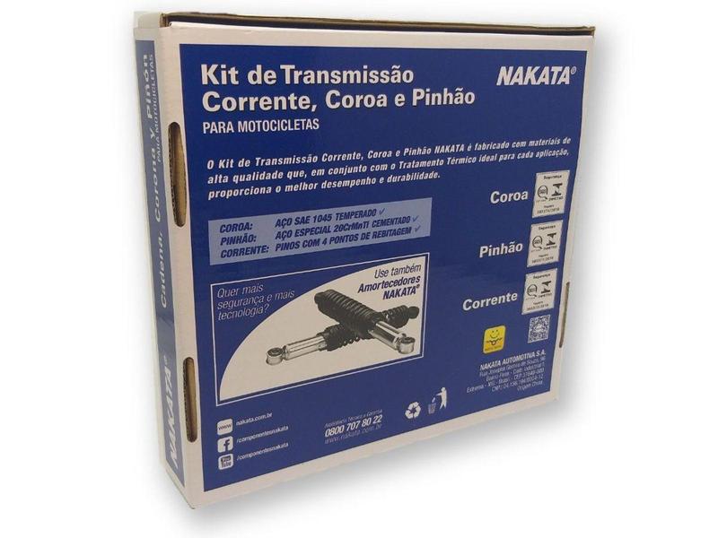 Imagem de Kit Relação Titan 150 2004 a 2015 Com Retentor Aço 1045 Nakata 428x118x43x16