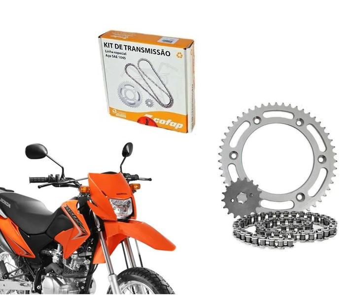 Imagem de Kit Relação Tração Cofap Honda Nxr 125 150 Bros 50D 17D 428HX132L TMC413567