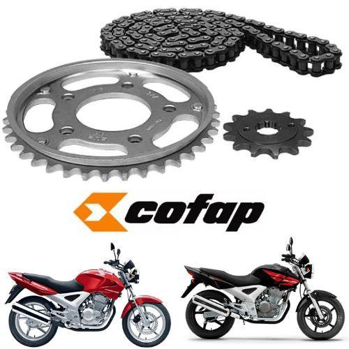 Imagem de Kit Relação Tração Transmissão Cbx 250 Twister 2001 2002 2003 2004 2005 2006 2007 2008 Original Cofap