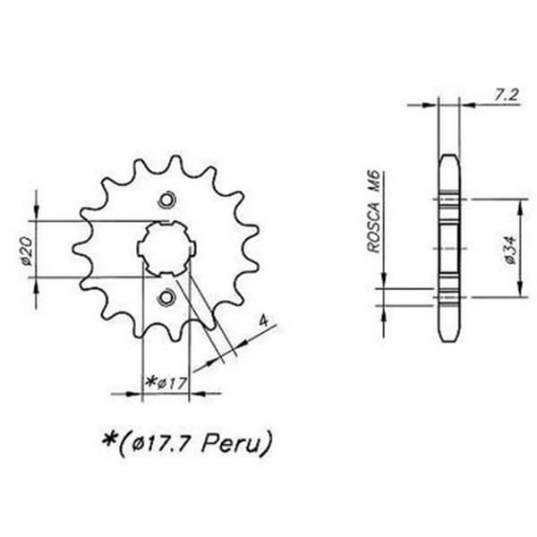 Imagem de Kit Relação Transmissão Cg 125 Titan Fan 2000 Ate 2008