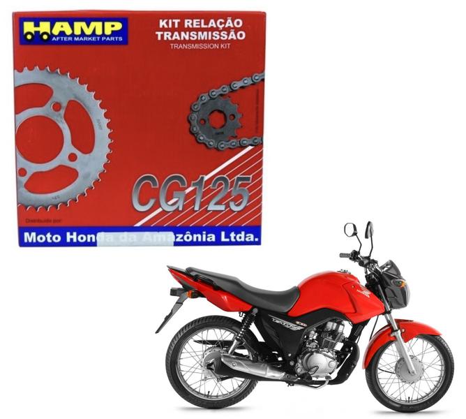 Imagem de Kit Relacao Transmissao Hamp Honda Cg Titan Fan Cargo Start 125 De 2009 Ate 2018