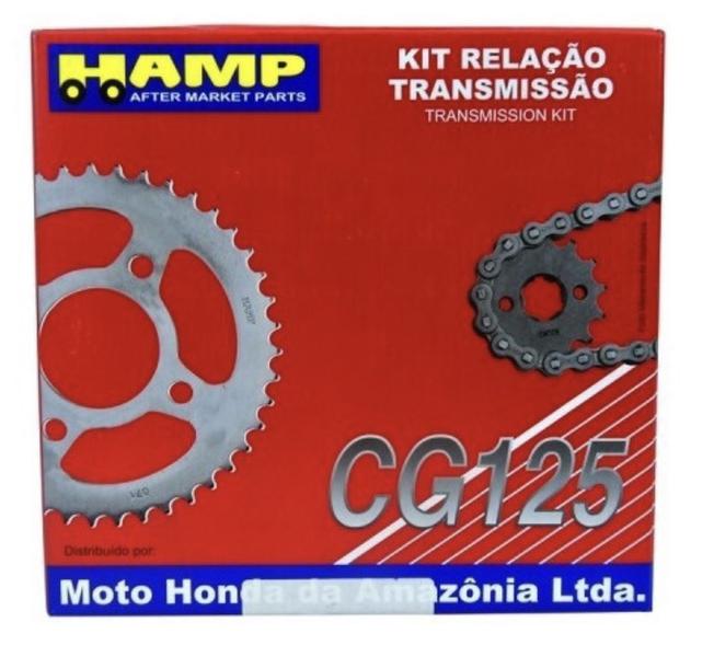 Imagem de Kit Relacao Transmissao Hamp Honda Cg Titan Fan Cargo Start 125 De 2009 Ate 2018