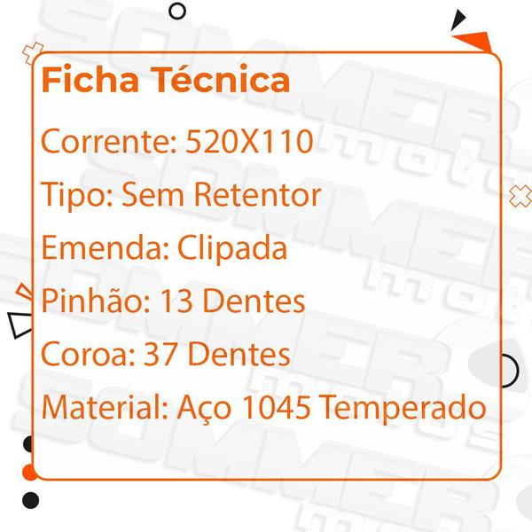 Imagem de Kit Relação-Transmissão Honda CB 300 Aço 1045 Brandy