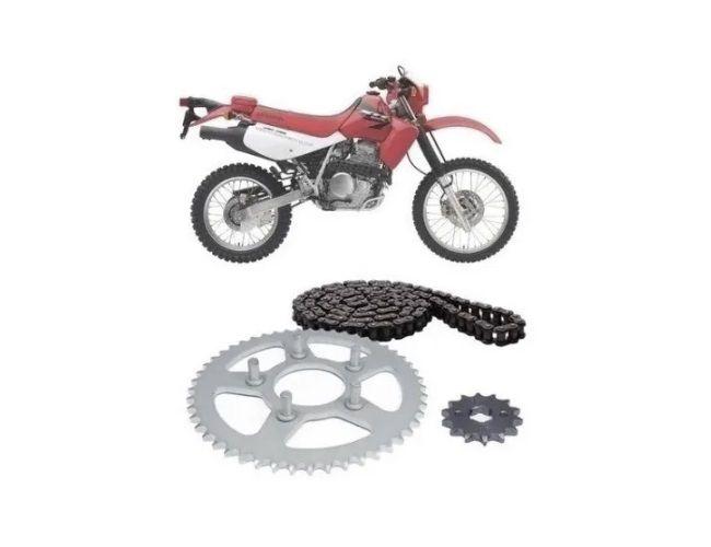 Imagem de Kit Relação Transmissão Honda Xrl 125 1997 À 2003 Aço 1045