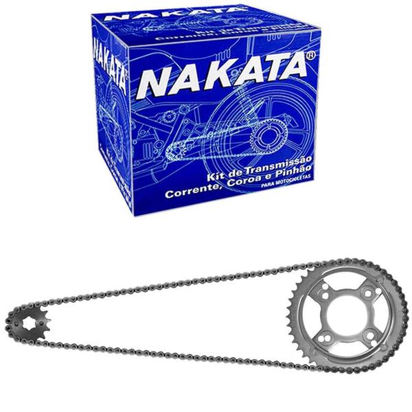 Imagem de Kit Relação Transmissão Moto Honda CG 125 Fan 2009 a 2018 Nakata