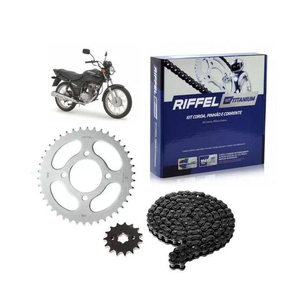 Imagem de Kit Relação Transmissão Riffel CG 125 Titan Cargo 2000-2004