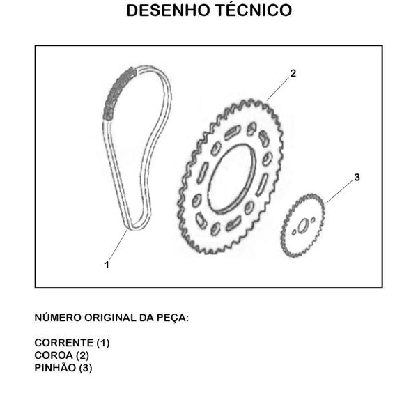 Imagem de Kit Relação Transmissão Suzuki Yes 125 04-15 - Darom (428HX116LX43TX14T)