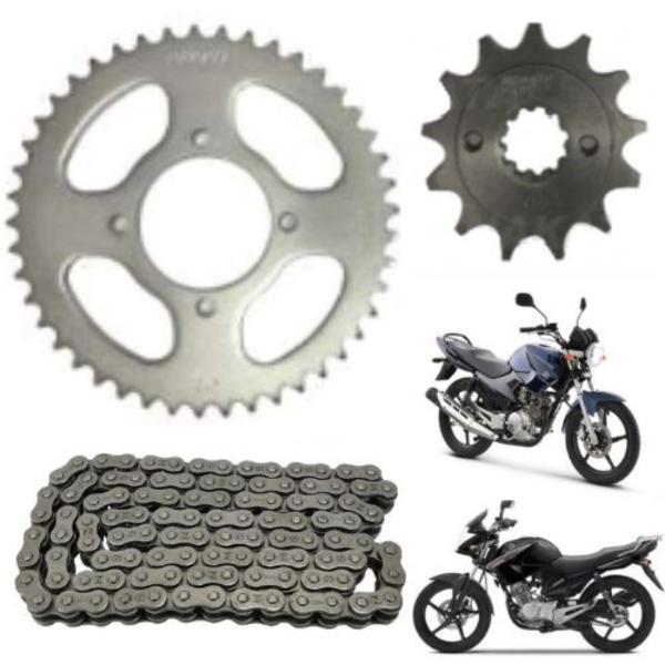 Imagem de Kit Relação Yamaha Ybr 125 Factor 2003 a 2016 Original Nakata