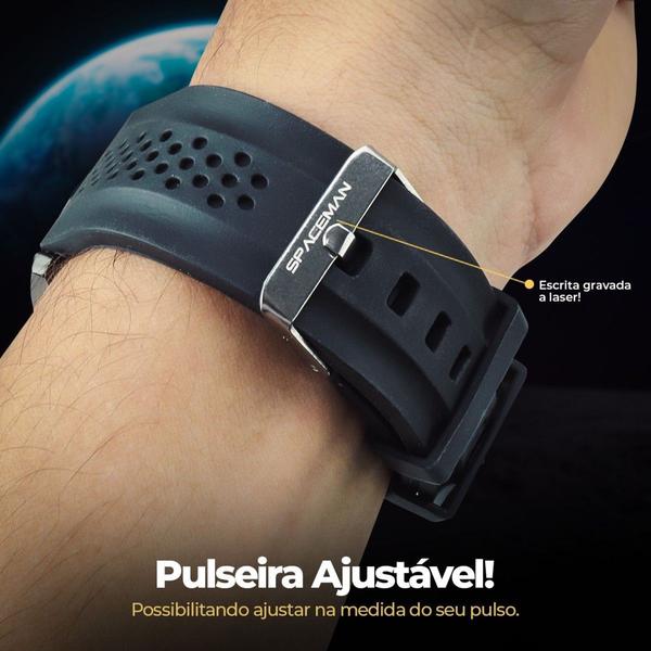 Imagem de Kit Relógio Analógico Masculino Pulseira Ajustavel + Corrrente Corda Cruz + Caixa